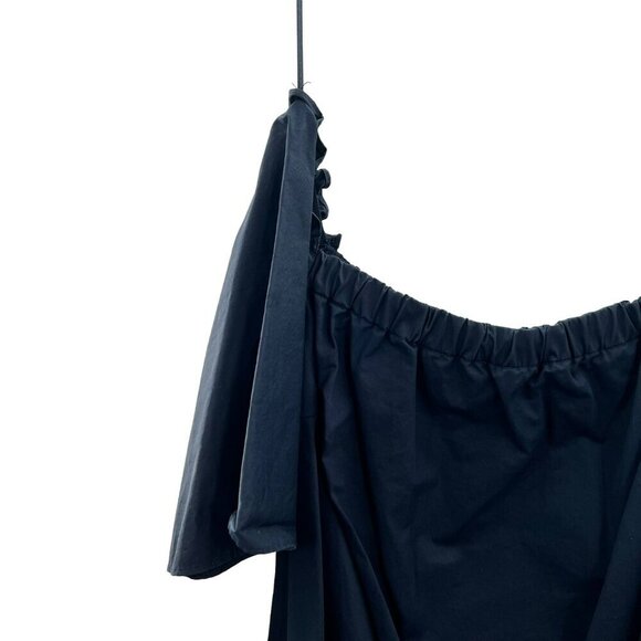 Zara Trafaluc Collection Off Shoulder Shift Dress Navy Size Large Short Sleeve - Picture 6 of 10